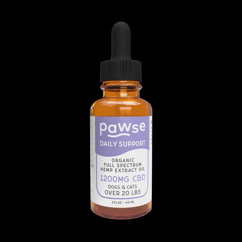 Pawse Daily Support organic full spectrum hemp extract oil 1200mg CBD