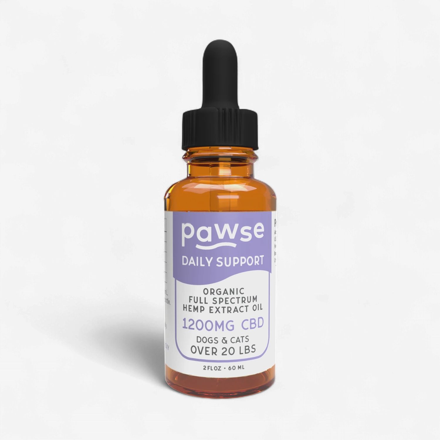 PAWSE Daily Support Organic Full Spectrum Hemp Extract Oil Cbd, Size: 2 oz