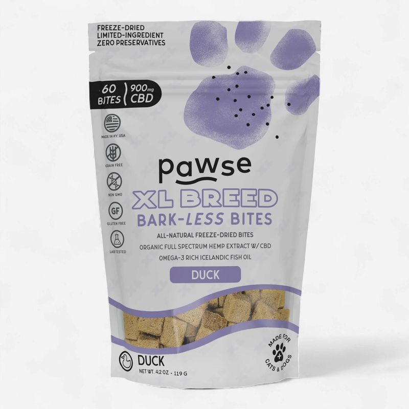 PAWSE Dog Bark Less Bites Duck 900mg Xl Breed 3.6oz