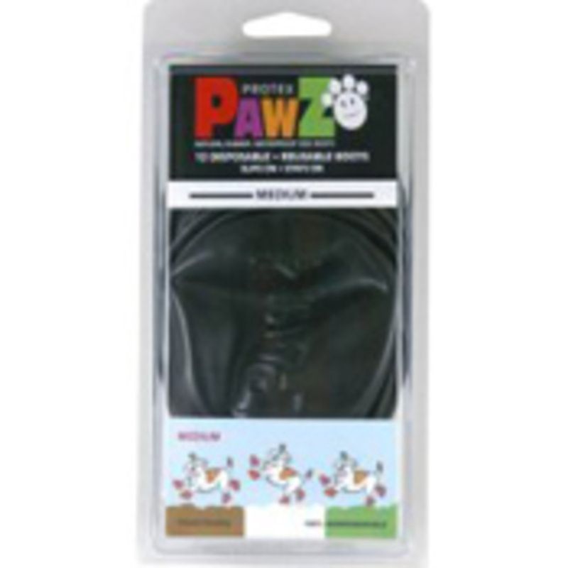 Pawz Dog Boots Black Medium 12 Count