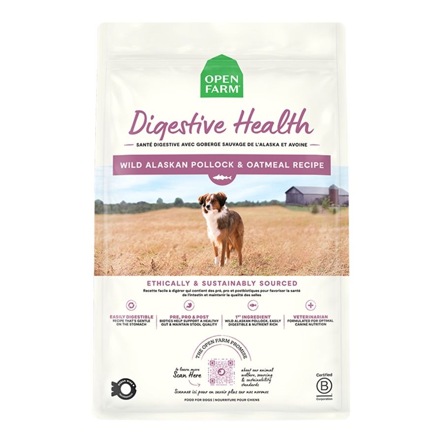 OPENFARM DOG DIGESTIVE HEALTH POLLOCK &amp; OATMEAL 4LB