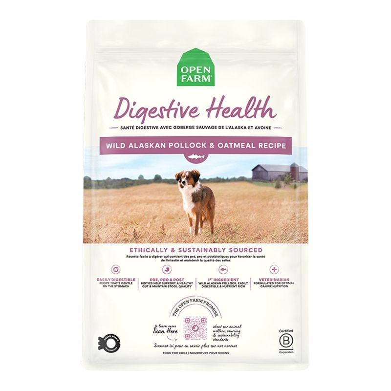 OPENFARM DOG DIGESTIVE HEALTH POLLOCK &amp; OATMEAL 4LB