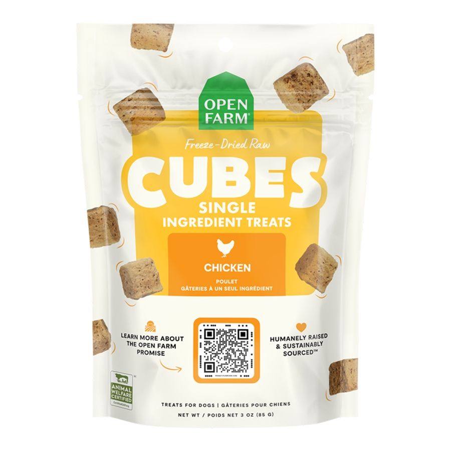 OPENFARM Dog Freeze-dried Raw Single Ingredient Treat Cubes Chicken 3oz