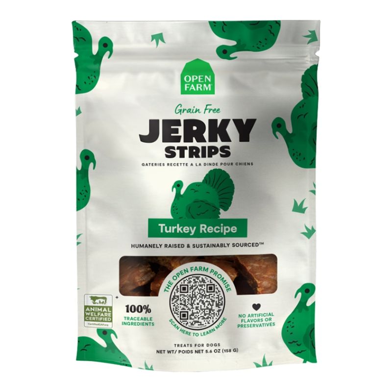 OPENFARM Dog Jerky Strips Turkey 5.6oz