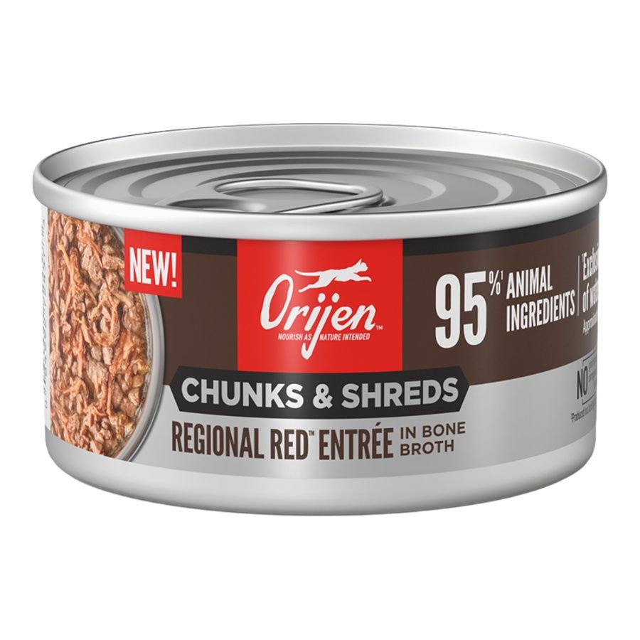 ORIJEN CAT Chunks &amp; Shreds Regional Red Entree 3OZ