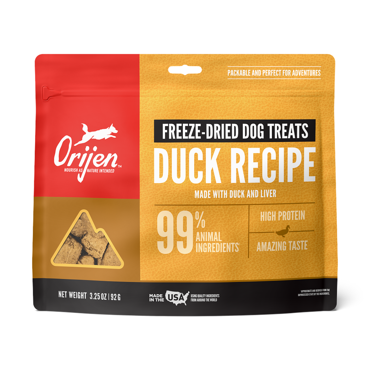 ORIJEN Dog Duck Freeze-dried Treats 3.25oz.