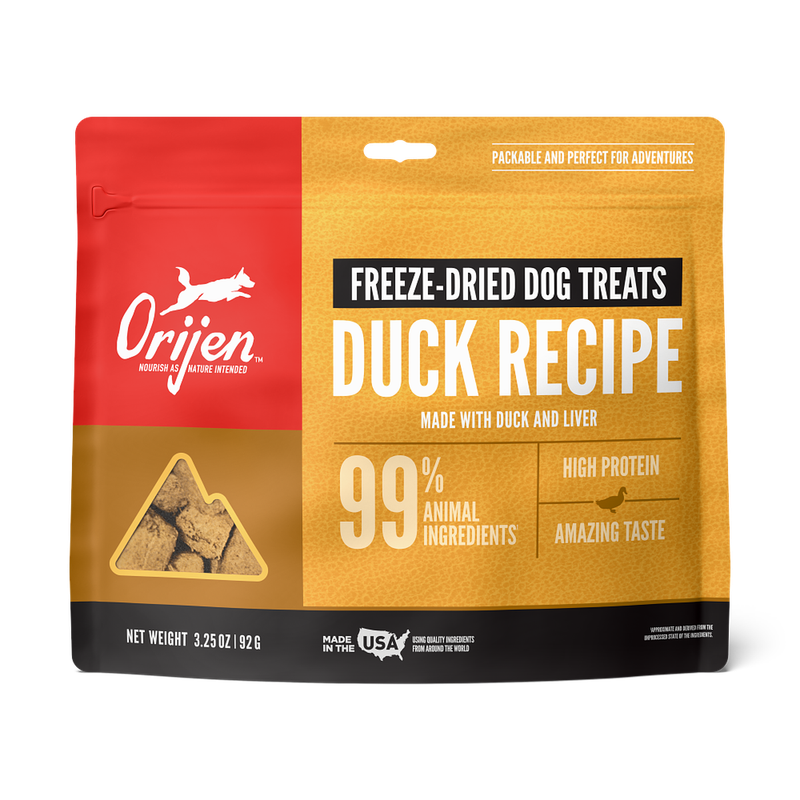 ORIJEN Dog Duck Freeze-dried Treats 3.25oz.