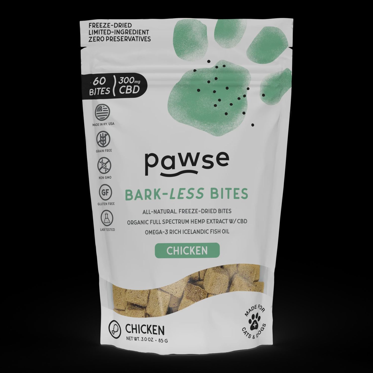 Pawse Dog Bark Less Bites Chicken 3.oz