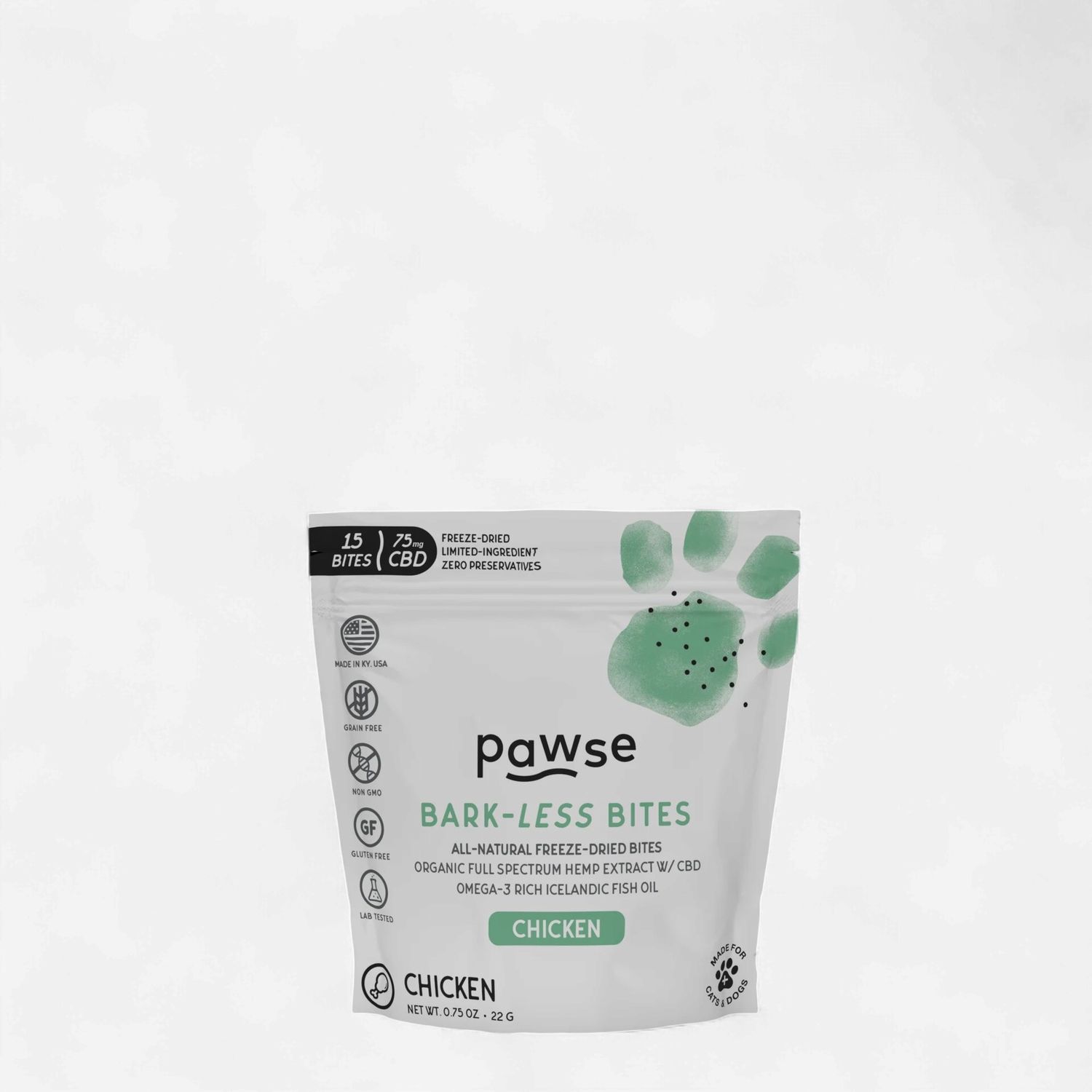 PAWSE Dog Bark Less Bites Chicken, Size: 0.75 oz