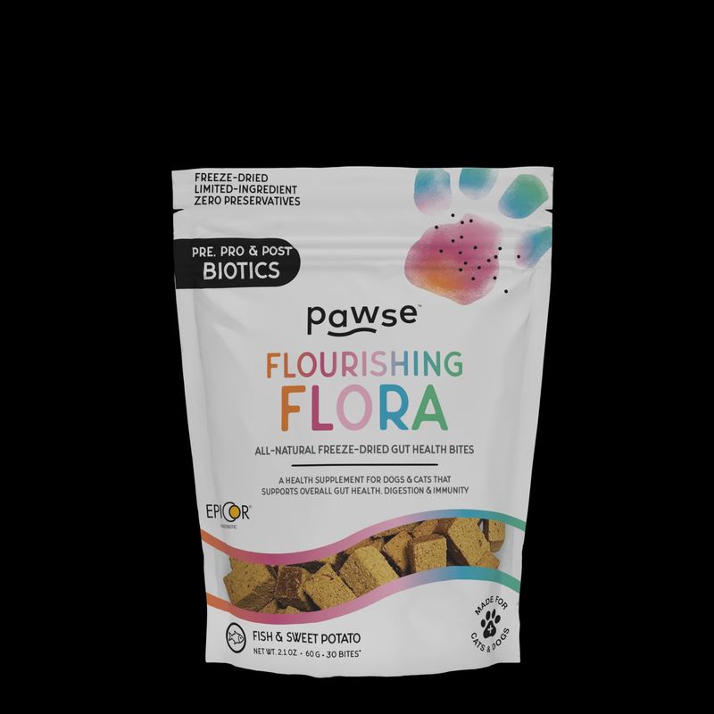 Pawse Flourishing Flora Digestive &amp; Immunity Fish &amp; Sweet Potato 2.1oz