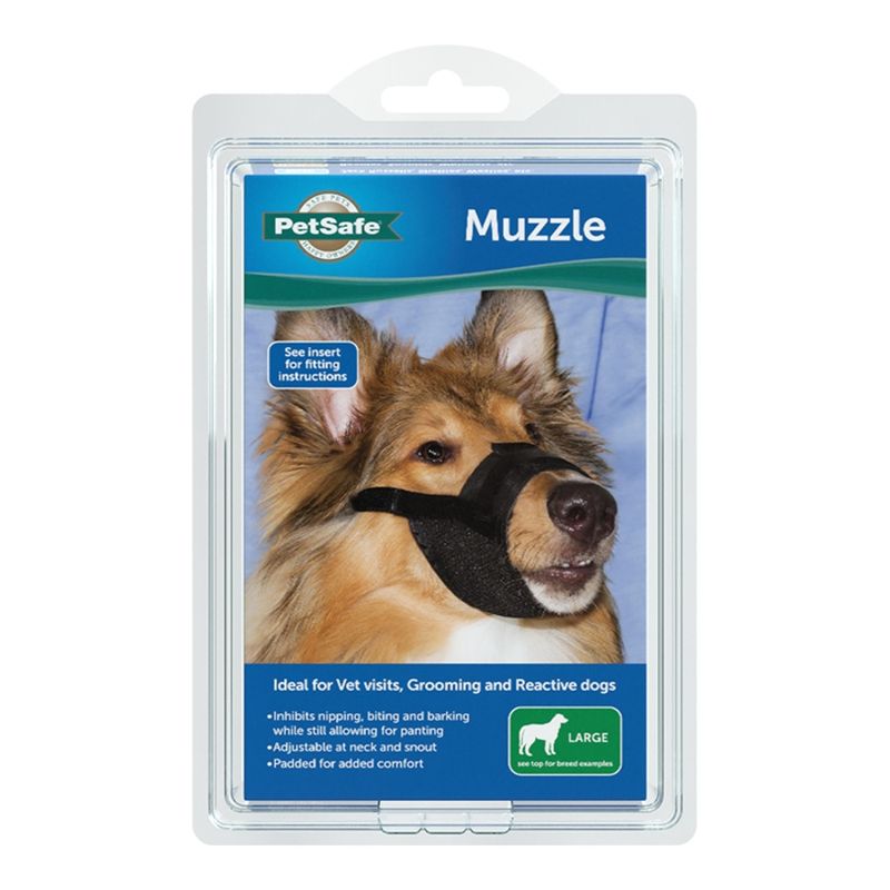 PETSAFE DOG MUZZLE BLACK LARGE