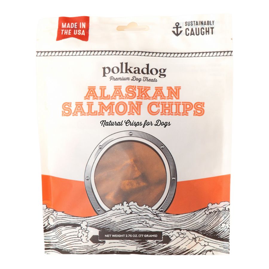 POLKA DOG BAKERY DOG SALMON CHIPS POUCH 2.75OZ