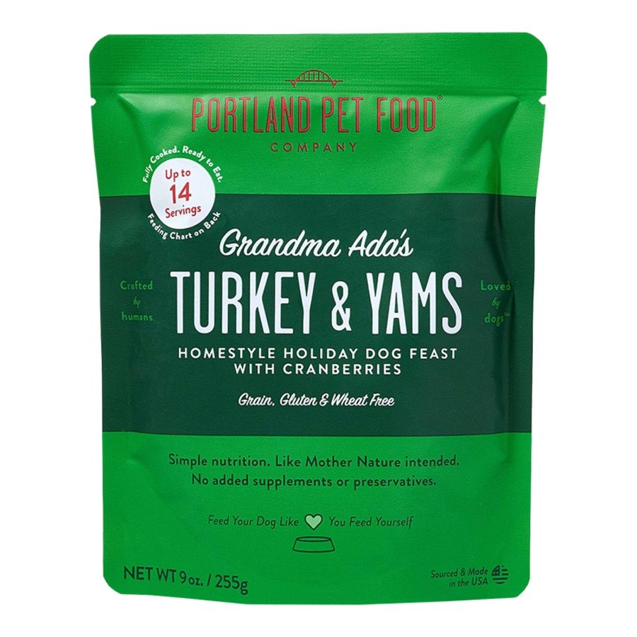 Portland Pet Food Topper Grandma Ada's Turkey &amp; Yams Dog Feast 9oz