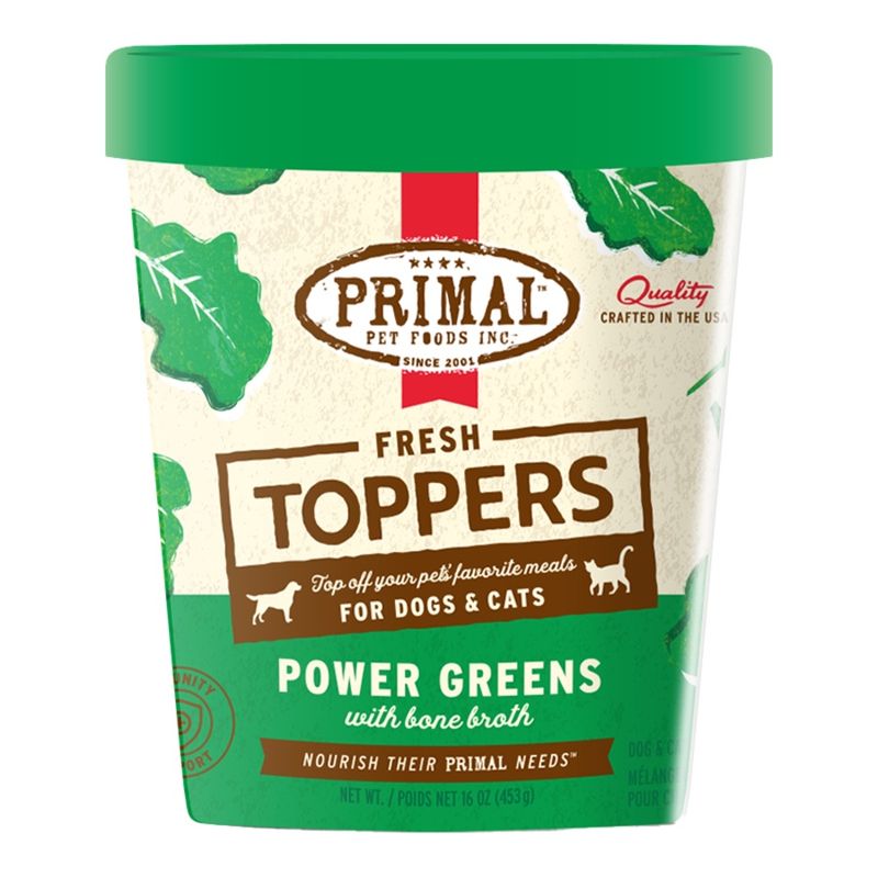 PRIMAL DOG FROZEN FRESH TOPPERS POWER GREEN 16OZ