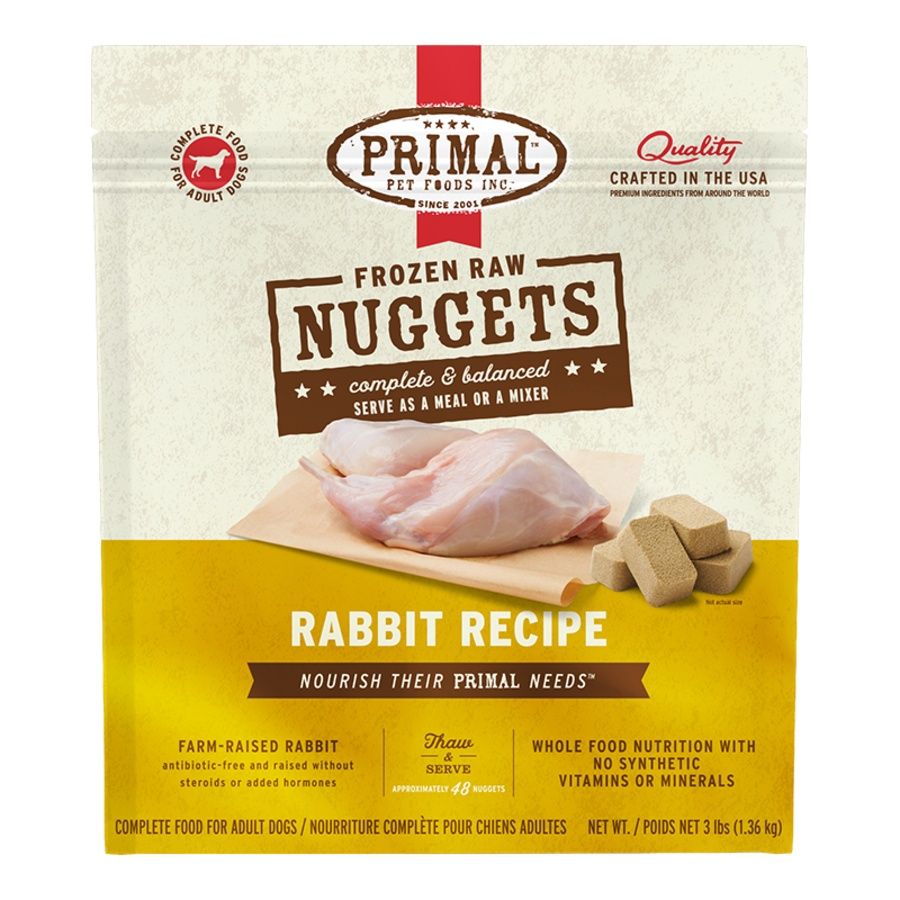 Primal Dog Frozen Nugget Rabbit 3lbs