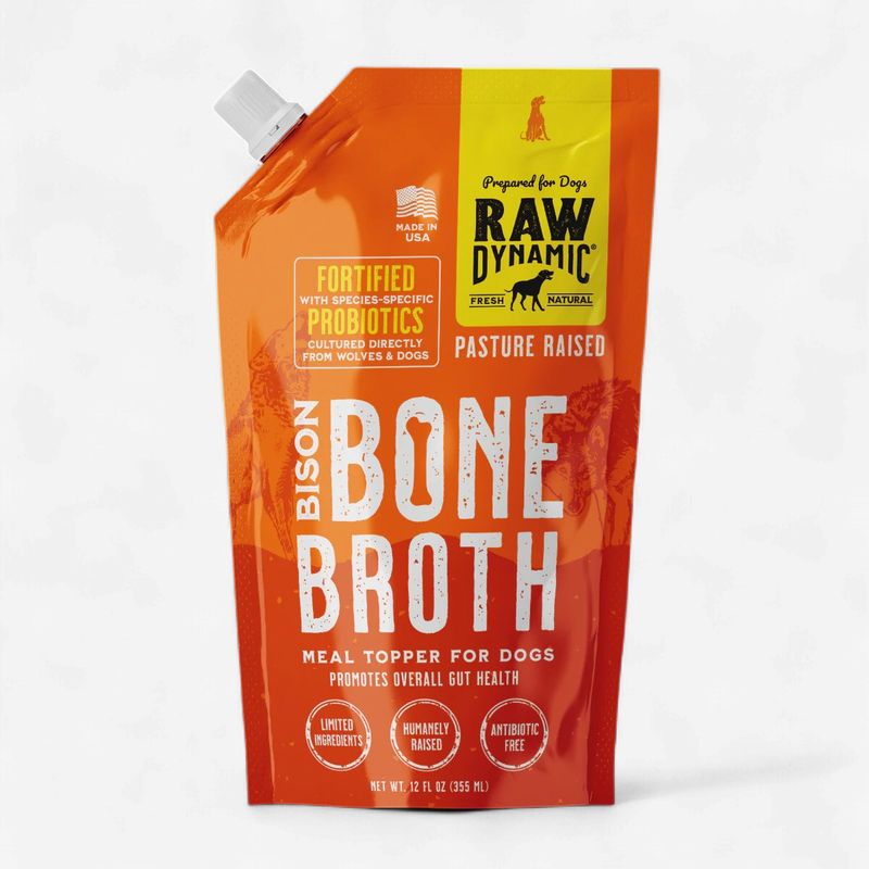 RAWDYNAMIC Bone Broth For Dogs Bison 12 oz