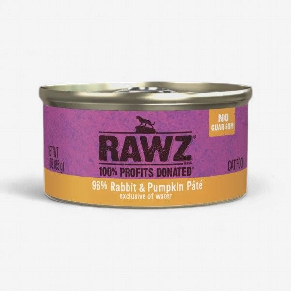 Rawz 96% cat rabbit &amp; pumpkin pâté 3oz