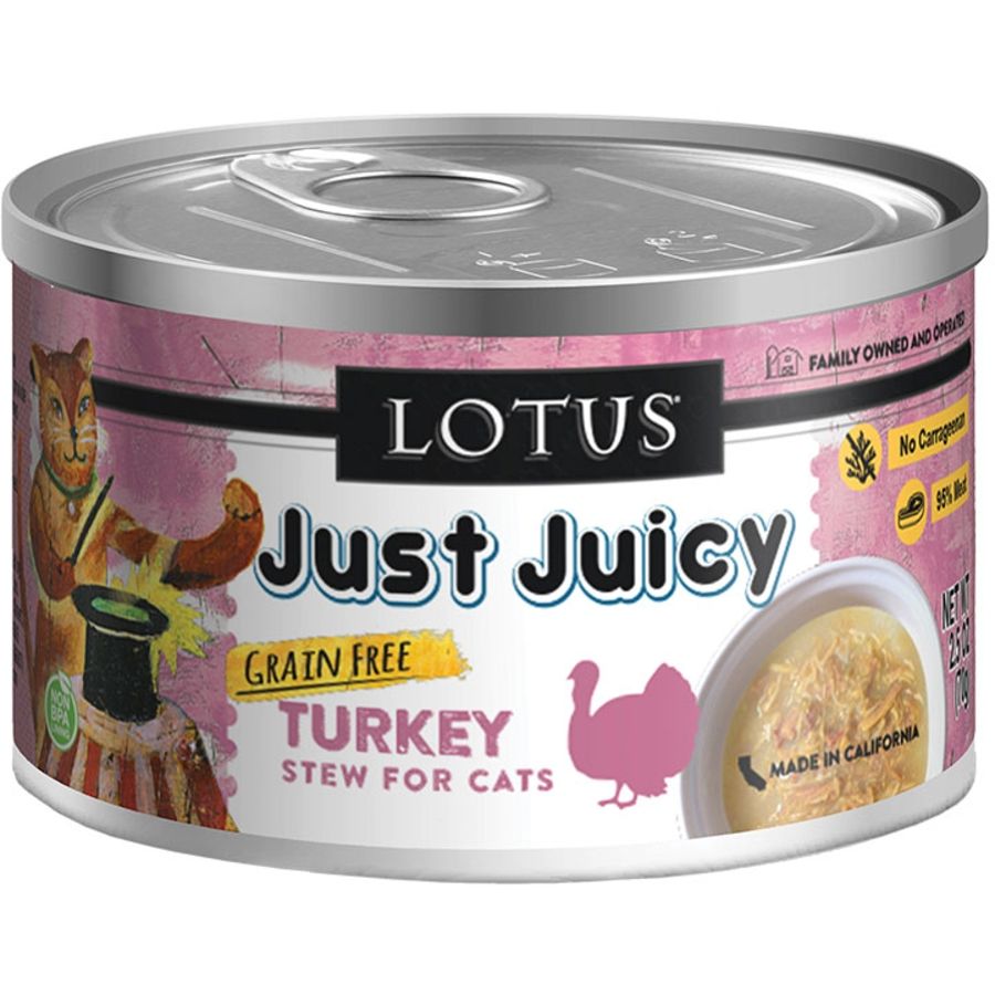 LOTUS Cat Just Juicy Turkey Stew, Size: 2.5-oz
