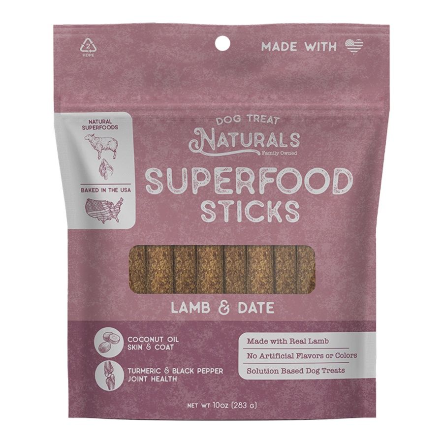 Naturals Dog Superfood Sticks Lamb &amp; Date 10oz