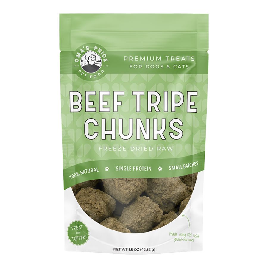 OMAS PRIDE DOG FREEZE-DRIED BEEF TRIPE CHUNKS 1.5OZ