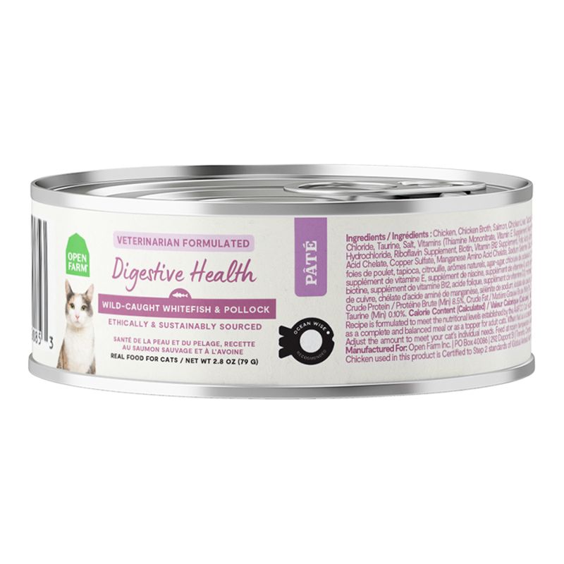 OPENFARM CAT DIGESTIVE HEALTH GRAIN FREE WHITEFISH &amp; POLLOCK RECIPE 2.8OZ