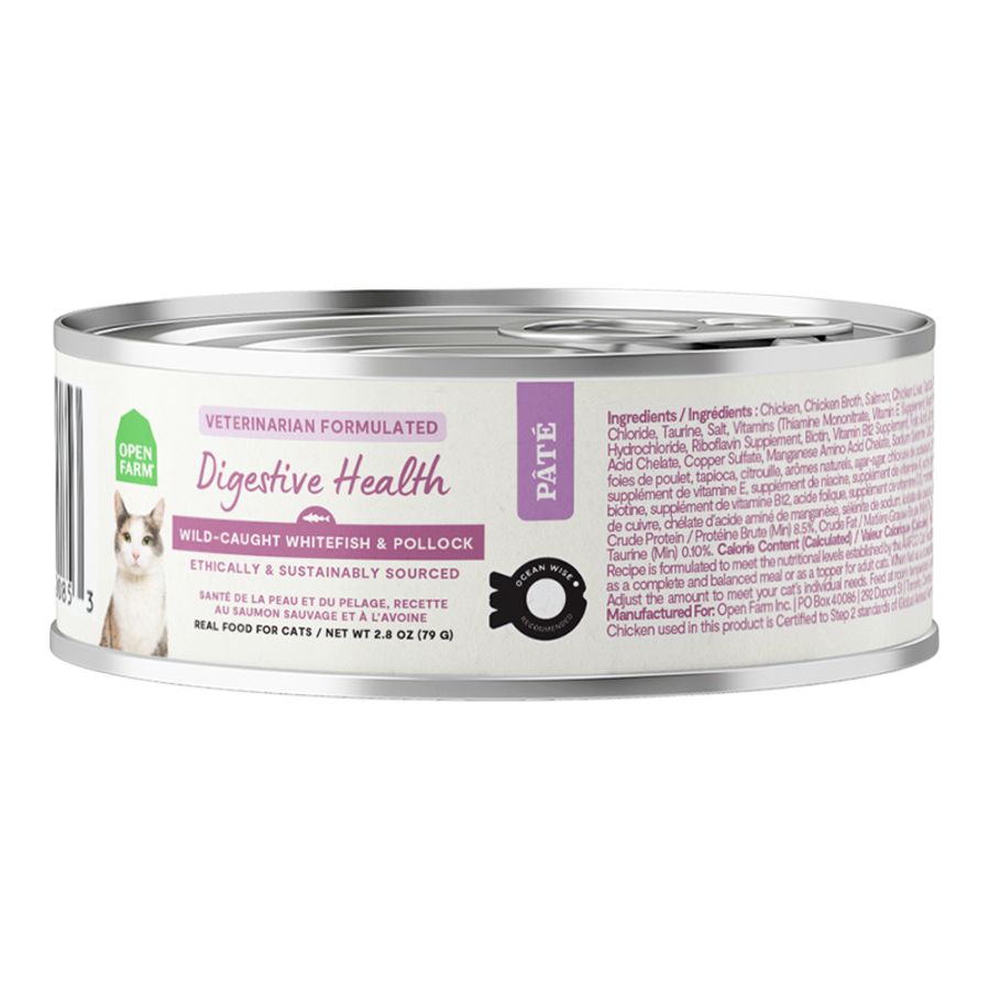 OPENFARM Cat Digestive Health Grain Free Whitefish &amp; Pollock Recipe, Size: 2.8 oz