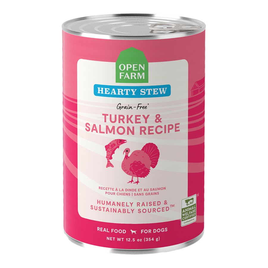 OPENFARM DOG HEARTY STEW GRAIN FREE TURKEY &amp; SALMON RECIPE 12.5OZ