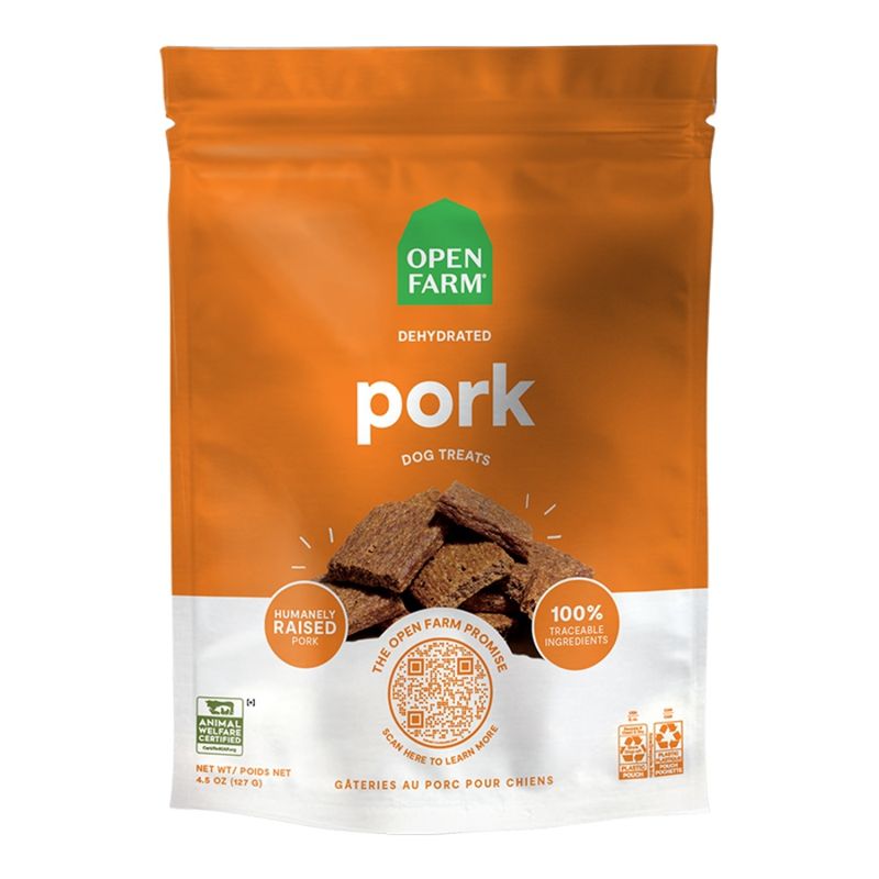 OPENFARM Dog Dehydrated Pork Treats 4.5oz