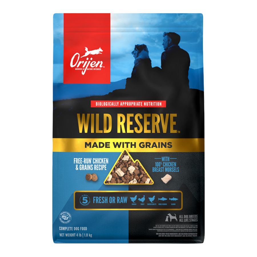 ORIJEN WILD RESERVE DOG FREE-RUN CHICKEN &amp; GRAINS RECIPE 4LBS