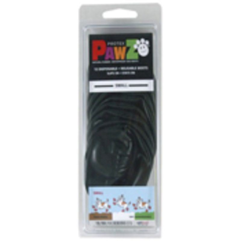 Pawz Dog Boots Black Small 12 Count