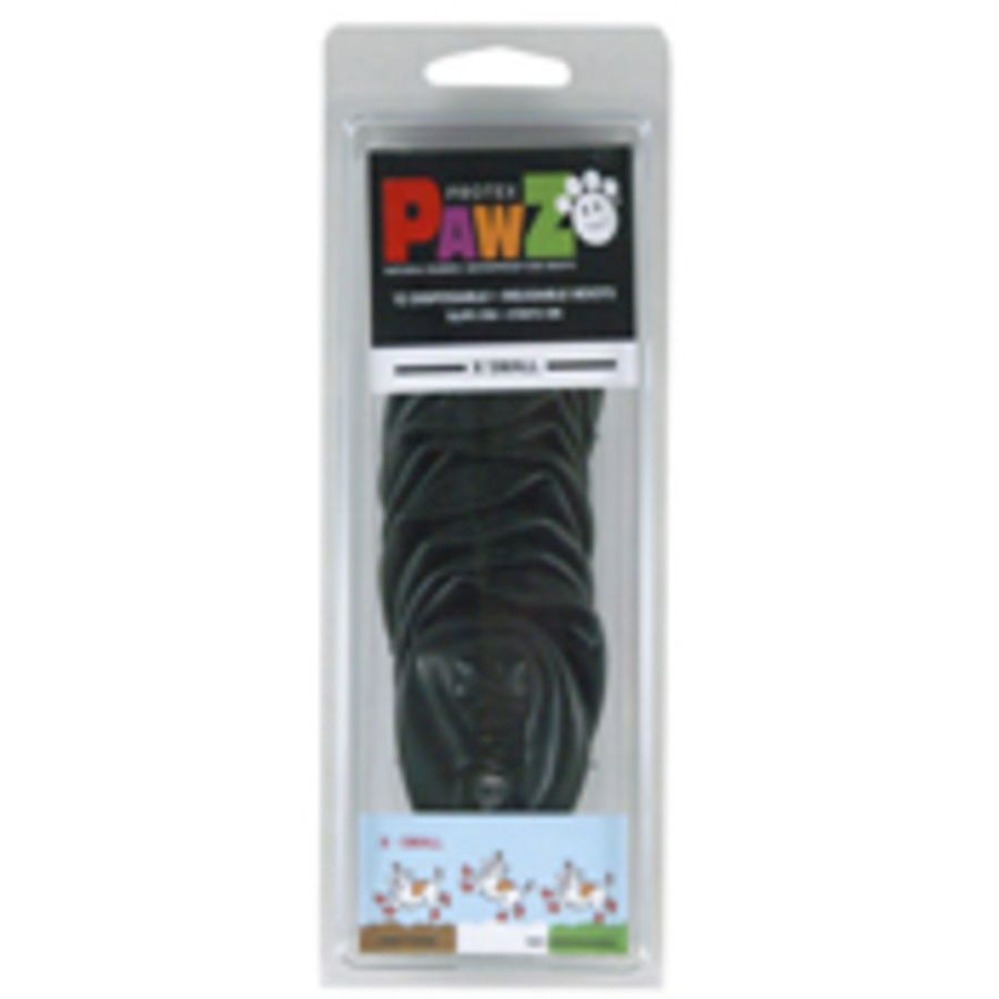 Pawz Dog Boots Black Xsmall 12 Count