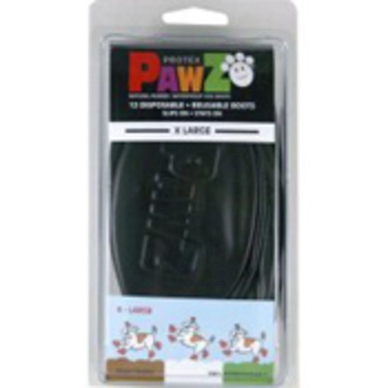 Pawz Dog Boots Black XLarge 12 Count