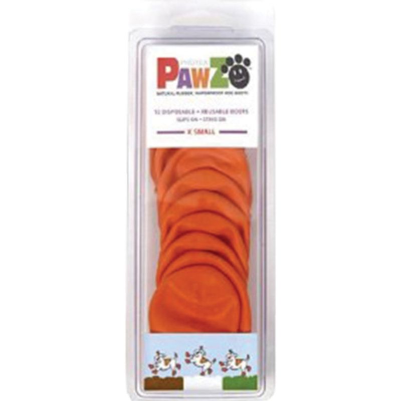 PAWZ Dog Boots Orange Xsmall