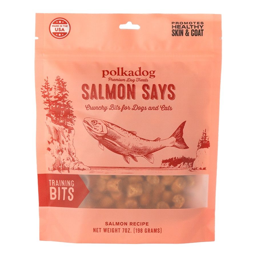 POLKA DOG BAKERY DOG SALMON SAYS TRAINING BITES 7OZ POUCH