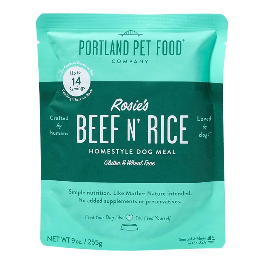 Portland Pet Food Topper Rosies Beef N Rice Dog Meal 9oz