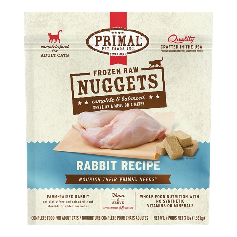 PRIMAL CAT FROZEN NUGGET RABBIT 3LBS