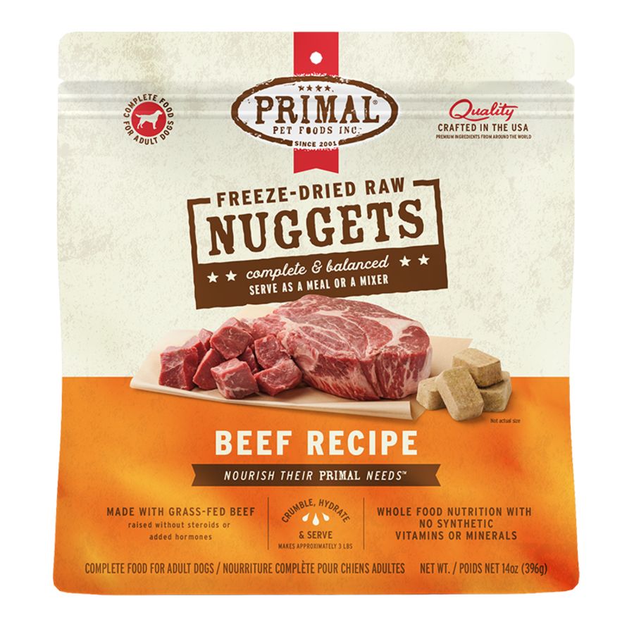 PRIMAL Dog Freeze-dried Nugget Beef 14oz