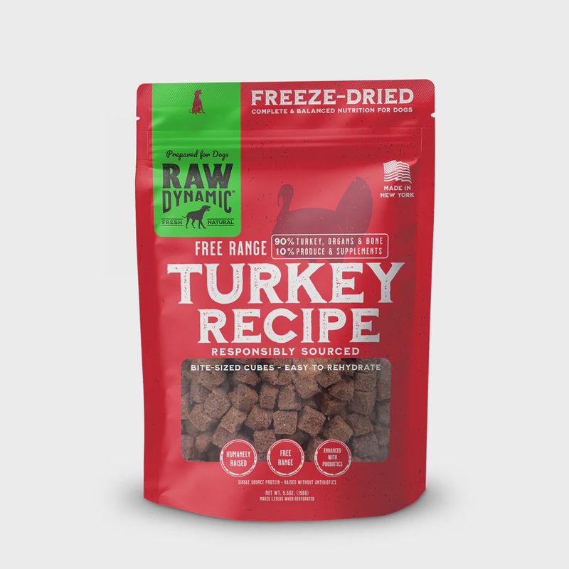 RAWDYNAMIC Freeze-dried Raw Turkey Formula For Dogs 14oz