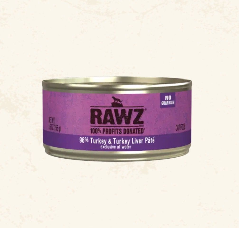 RAWZ CAT 96% Turkey &amp; Turkey Liver Pâté 5.5oz