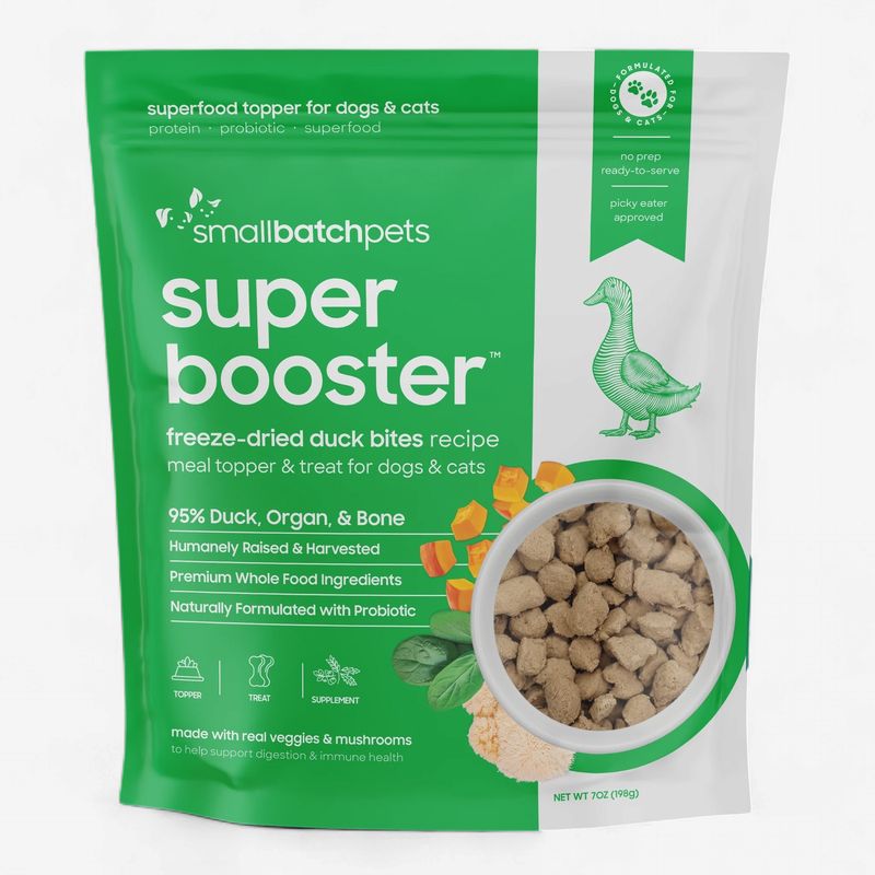 SMALL BATCH DOG &amp; CAT Freeze-Dried SUPER BOOSTER DUCK 7OZ