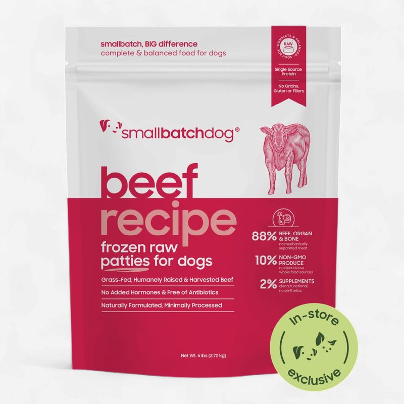 SMALL BATCH Dog Frozen Beef Patties 6lbs