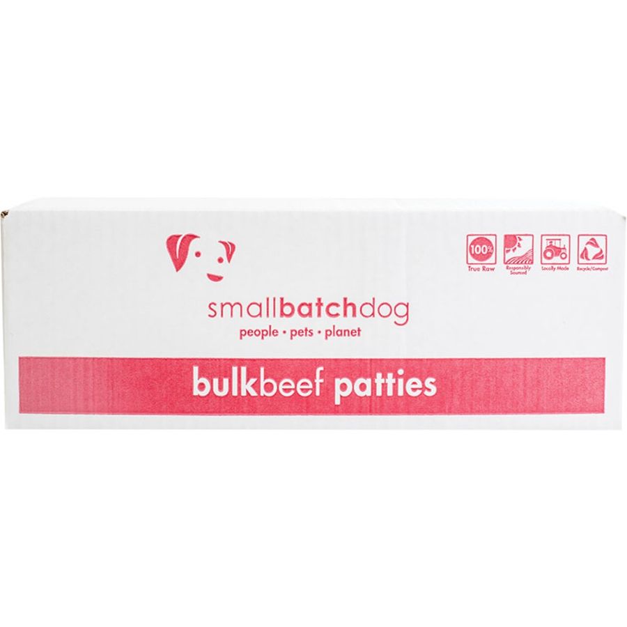 SMALL BATCH Dog Frozen Beef Patties 18lbs