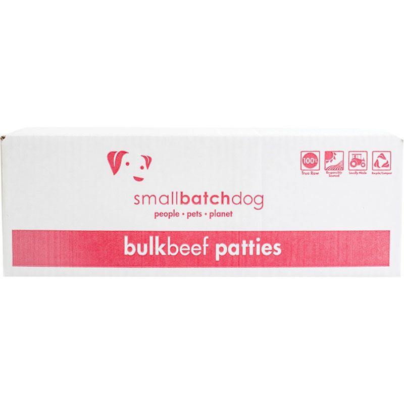 SMALL BATCH Dog Frozen Beef Patties 18lbs