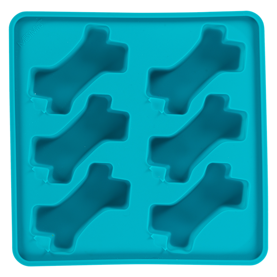 MESSY MUTTS DOG FRAMED SILICONE INTERACTIVE POPSICLE MOLD 10IN X 10IN BLUE