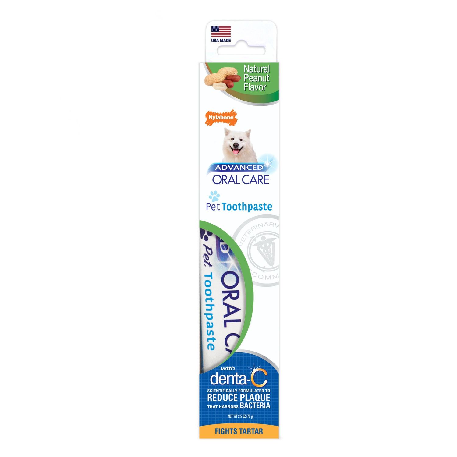 Nylabone Advanced Oral Care Peanut Flavor Dog Toothpaste 2.5oz