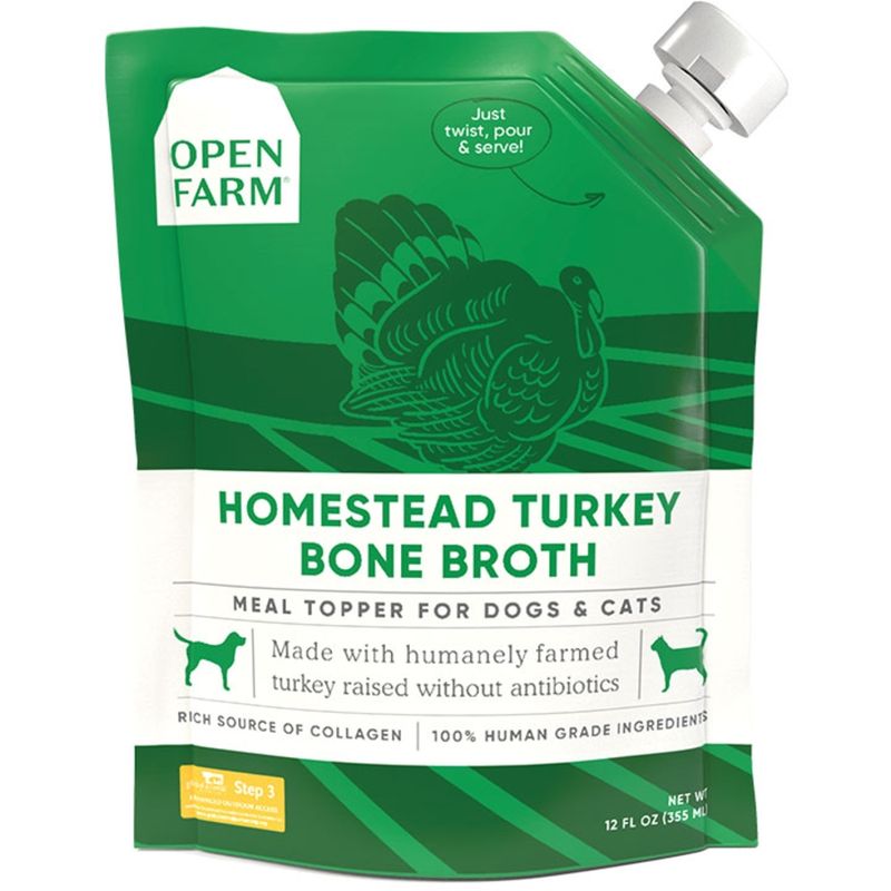 OPENFARM Dog &amp; Cat Bone Broth Turkey