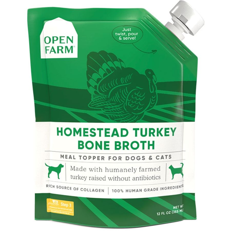 OPENFARM Dog &amp; Cat Bone Broth Turkey, Size: 12.0 oz