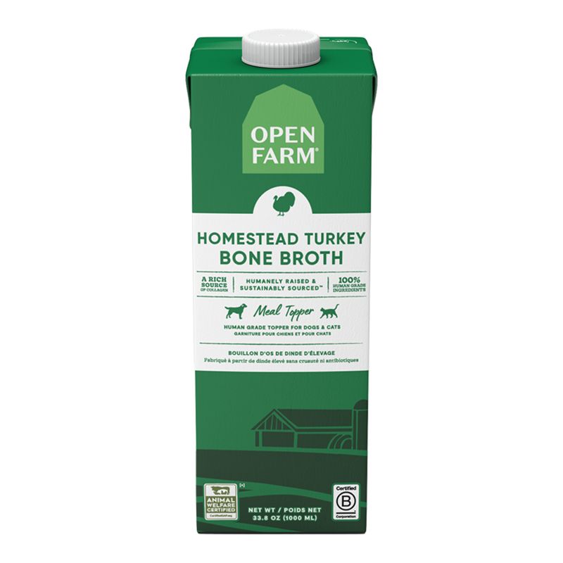 OPENFARM DOG &amp; CAT BONE BROTH TURKEY 32OZ