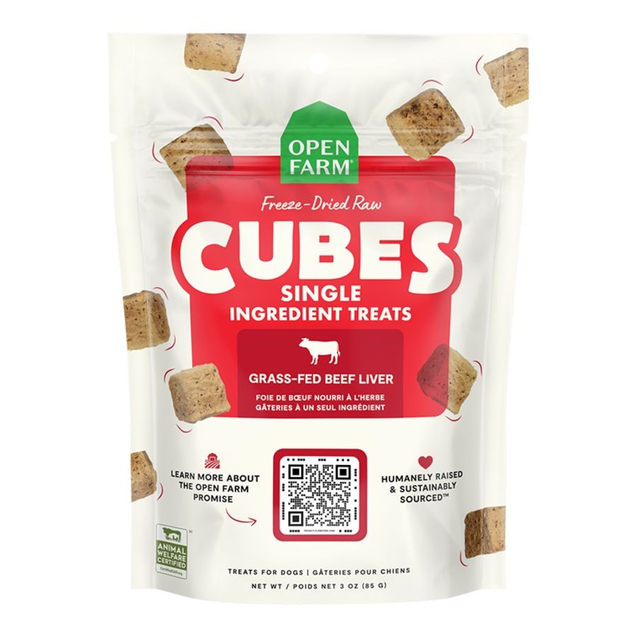 OPENFARM Dog Freeze-dried Raw Single Ingredient Treat Cubes Beef Liver 3oz