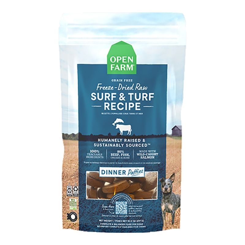 OPENFARM Dog Freeze-dried Raw Patties Surf &amp; Turf 17.5oz